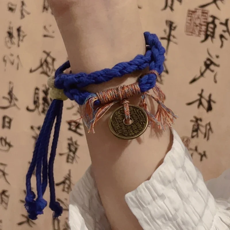 Китайский горный призрак браслет с деньгами национальный ветер тибетский ручной
