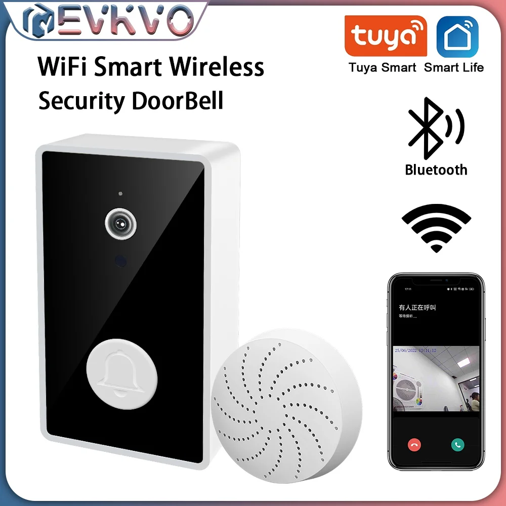 

Дверной мини-звонок беспроводной с поддержкой Wi-Fi, 1080P