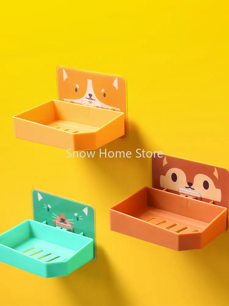 

Креативная мультяшная Коробка для мыла, стойка для ванной комнаты, коробка для хранения мыла дренаж для мыла, Коробка для мыла без отверстий в туалете