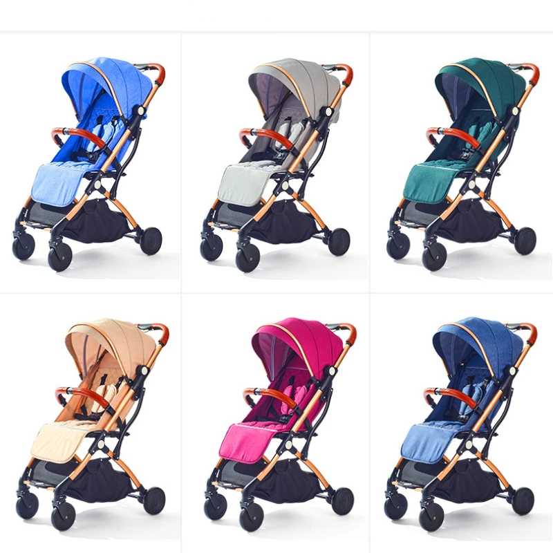 Two-way Ultra-light Stroller Can Sit and Lie Simple One-button Folding High-view Newborn Baby Umbrella Car Portable Folding images - 6