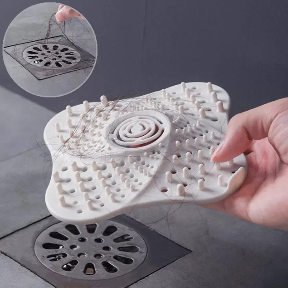 

Basedidea Anti-blocking Hair Catcher Silicone Sewer Cover Kitchen Bathroom Sink Strainer Filter Hair Stopper
