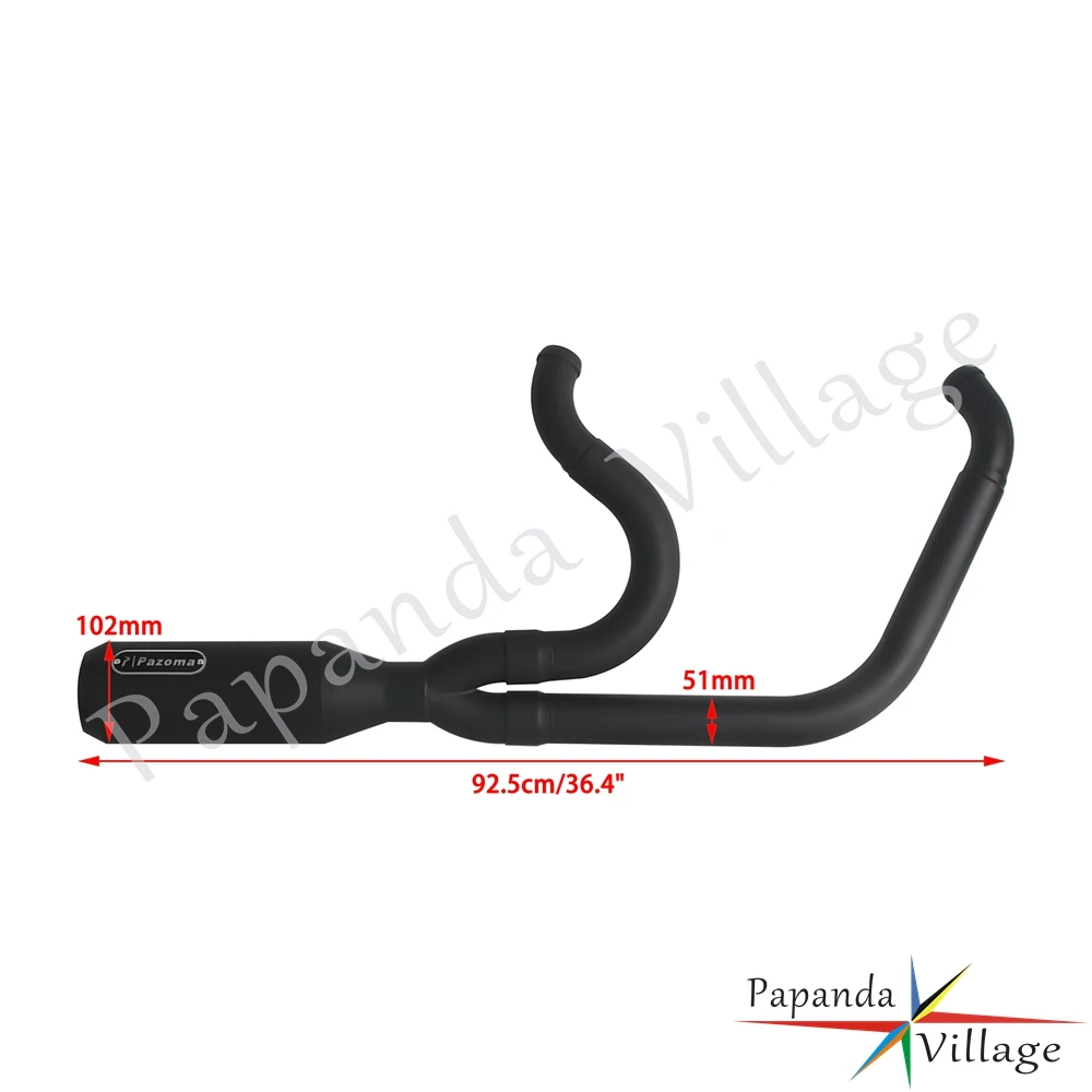 Фото 2-в-1 Big Bore Полная выхлопная система Трубы глушителя для Harley M8 Softail Low Rider S ST Fat Street Bob Standard Slim Deluxe 18- №2