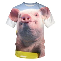 new casual fun cute animal pet pig 3d printing t shirt summer unisex kids short sleeve sports breathable lightweight top