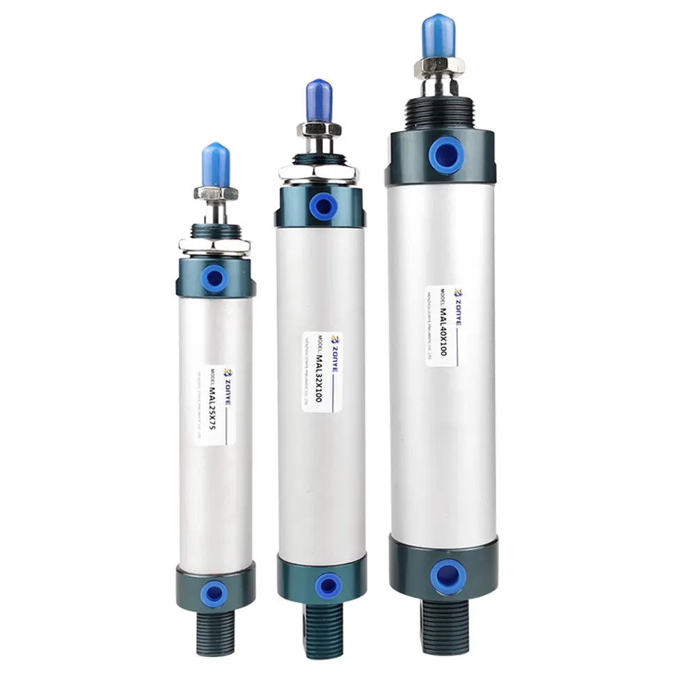 

Aluminium Alloy Air Pneumatic Cylinders Double Compressed Air Cylinder MAL Mini Bore 16mm Stroke 25/50/75/100 200 Single Lever