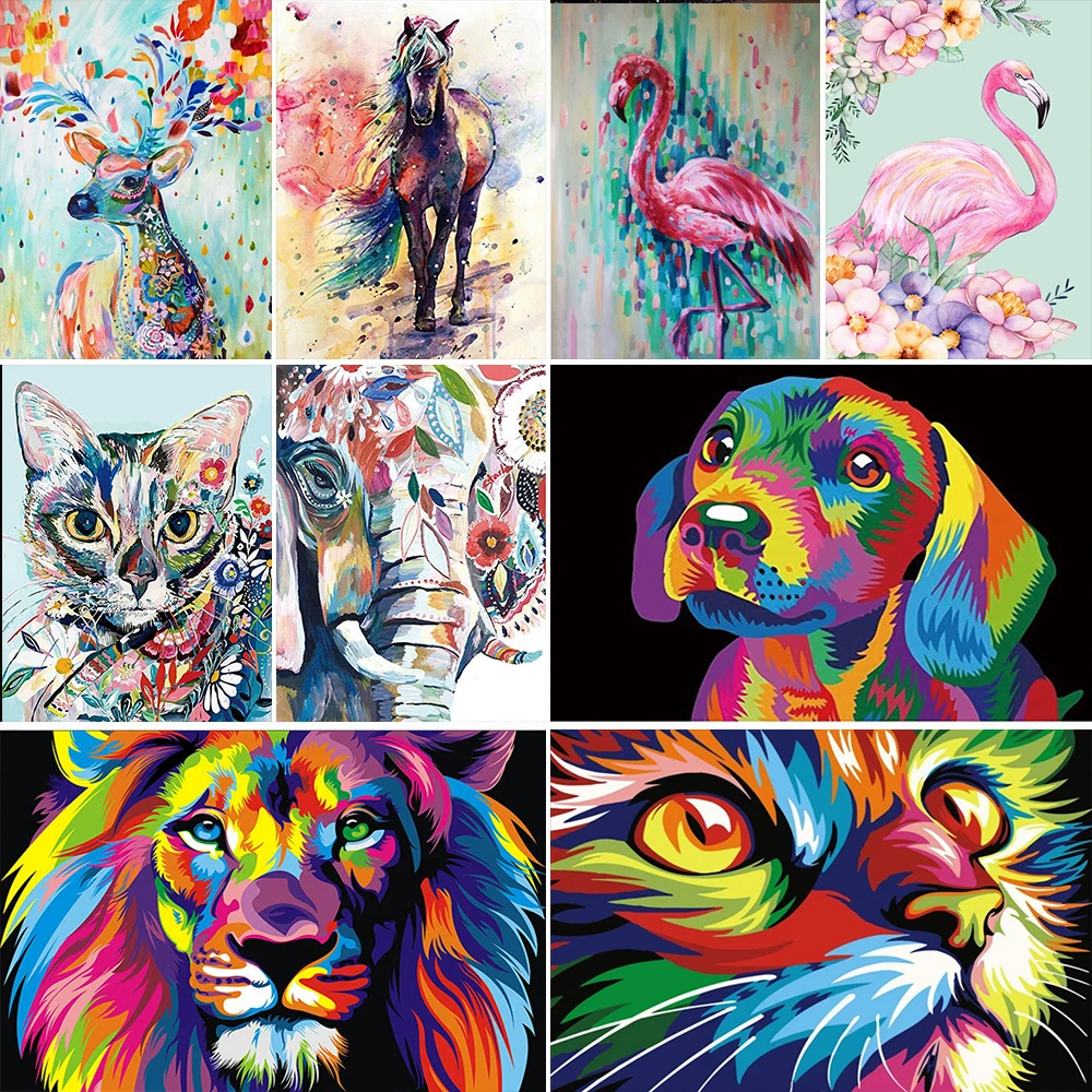 

JIEME 5D Animal Full Diamond Embroidery DIY Diamond Painting Decor For Home Wall Art Handmade Gift