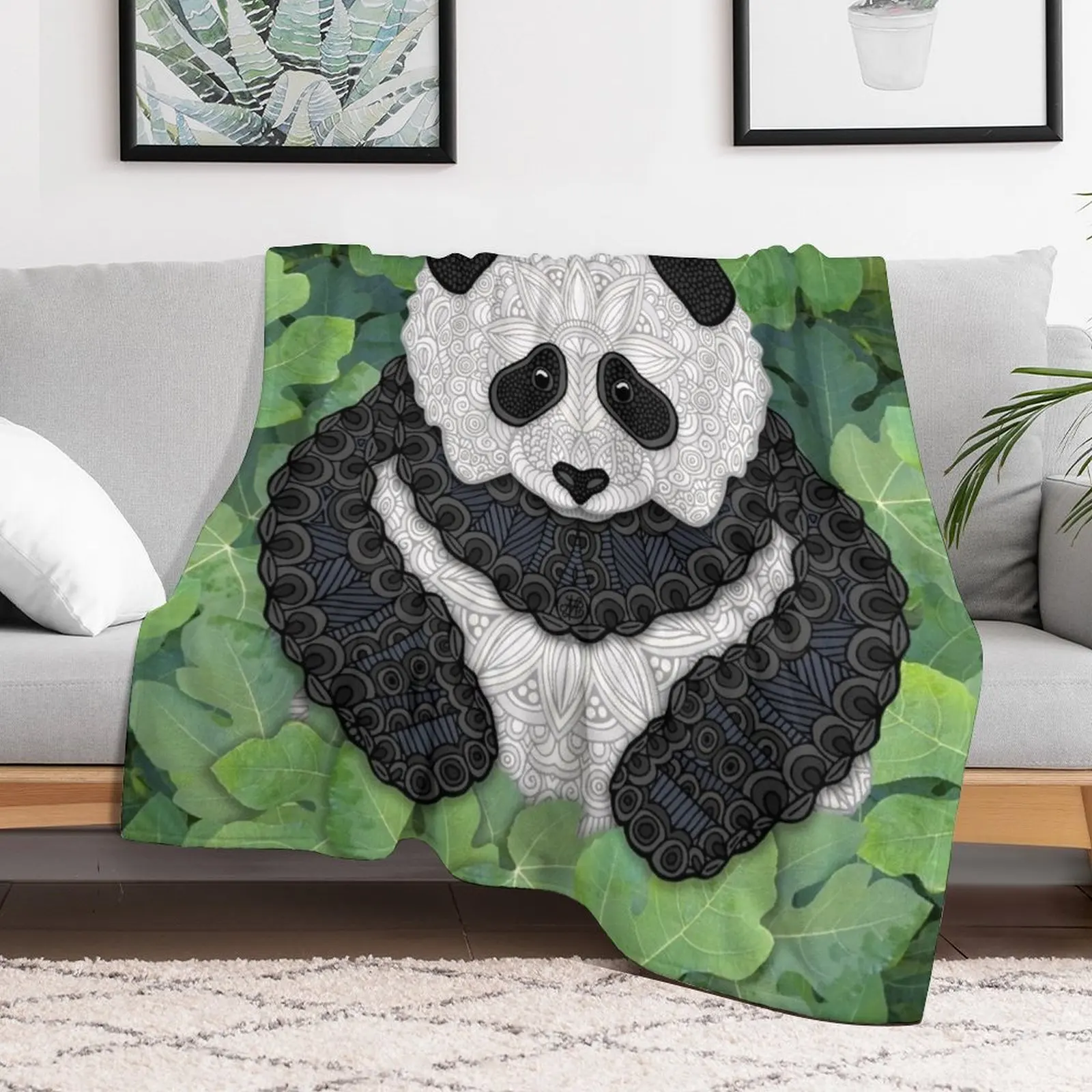 Одеяло с изображением маленькой панды аниме гигантские одеяла для дивана