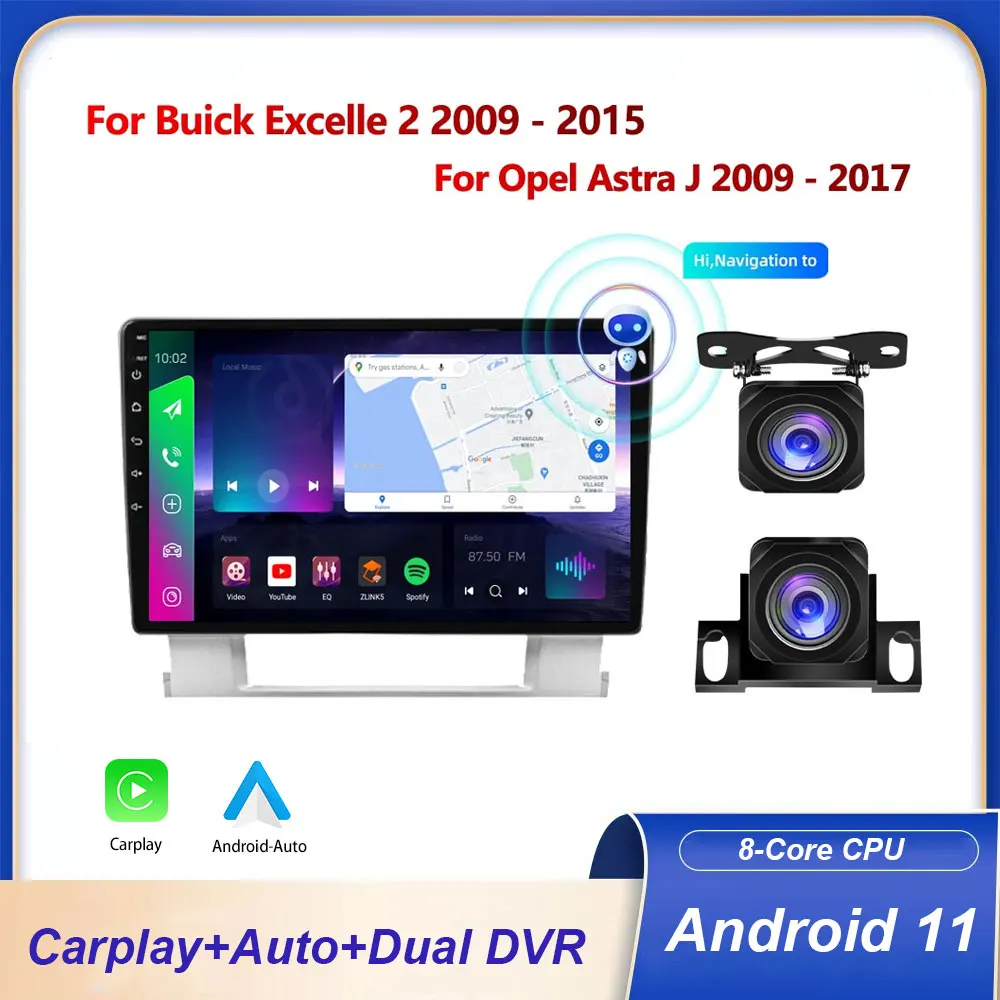

2GRAM + 32GROM Car Radio Video Player For Buick Excelle 2 2009 - 2015 For Opel Astra J 2009 - 2017 Android 11 Navigation Gps Dvd
