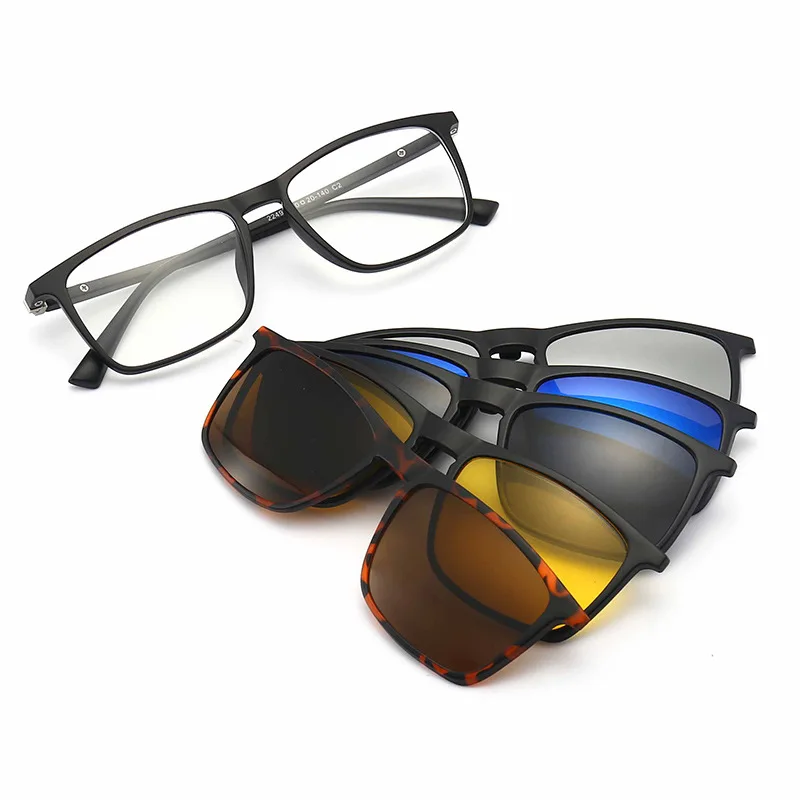Фото Солнцезащитные очки поляризационные 6 в 1 для мужчин и женщин оптические