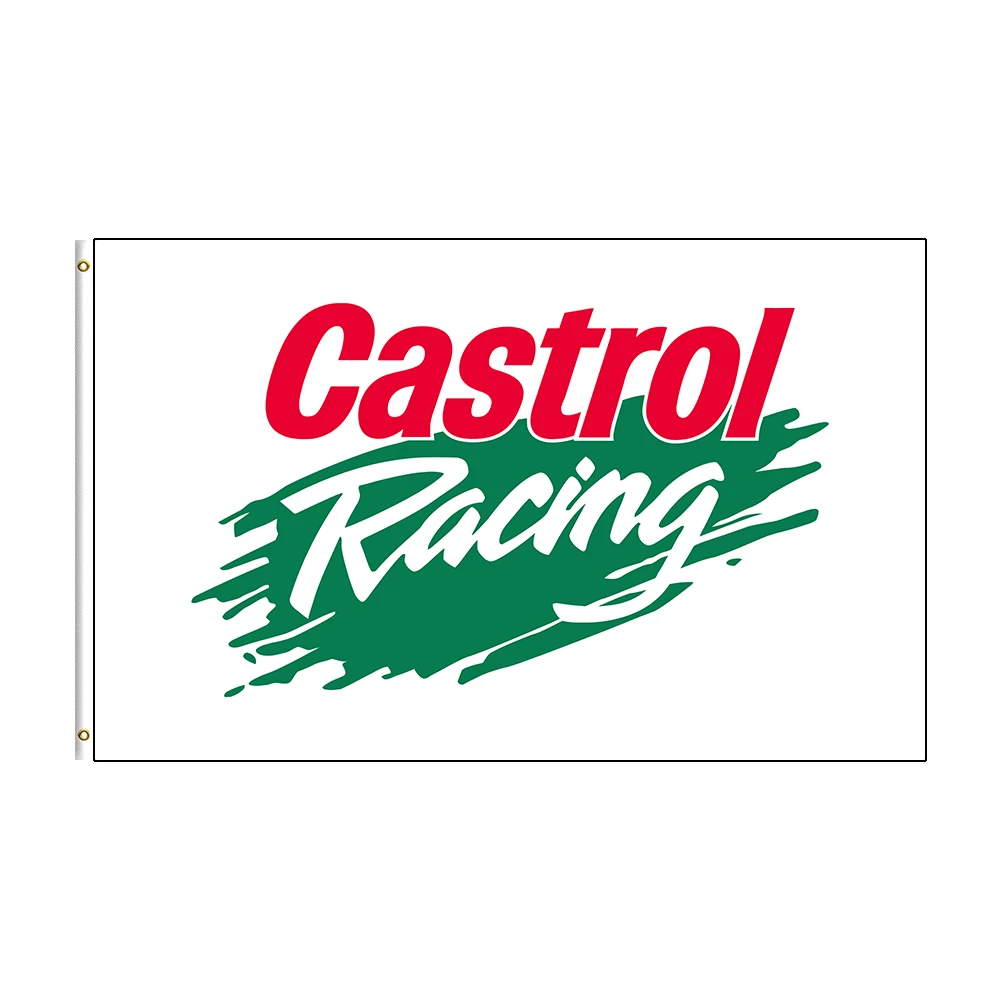 

90x150cm CASTROLS Flag Polyester Printed Racing Car For Decoration