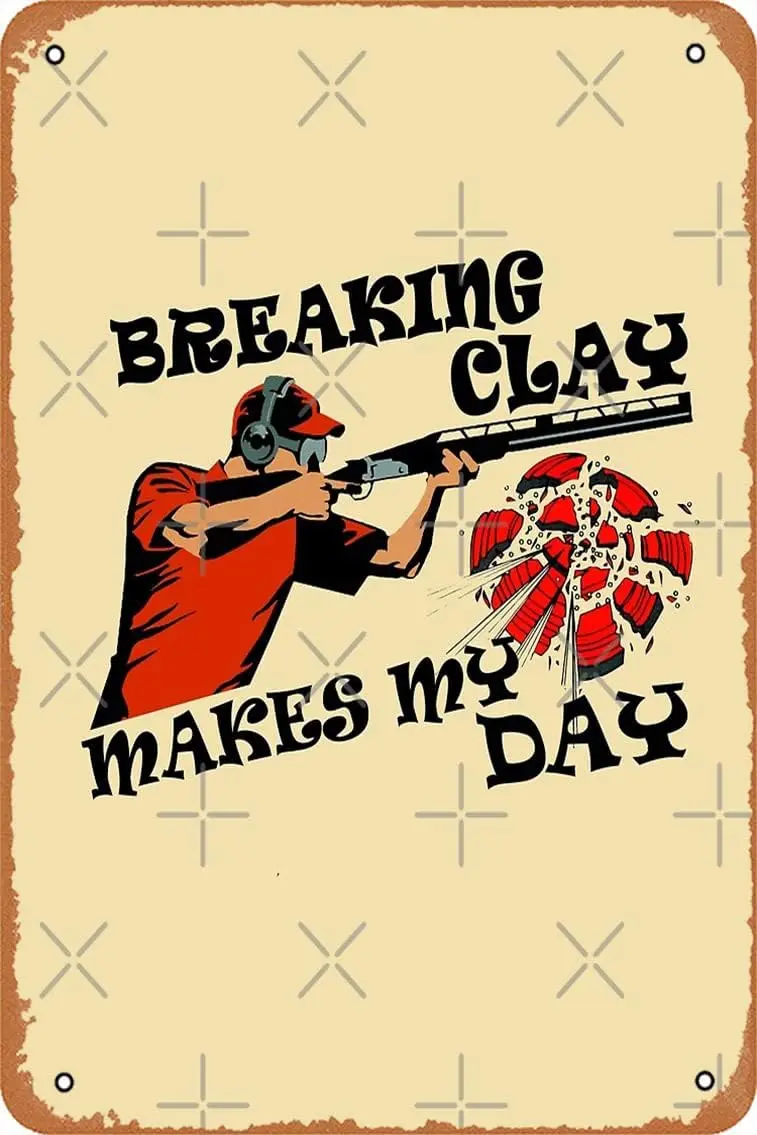 

Глиняная ловушка для голубя, стрельба для фанатов, фотографический принт, металлическая жестяная вывеска, винтажный алюминий