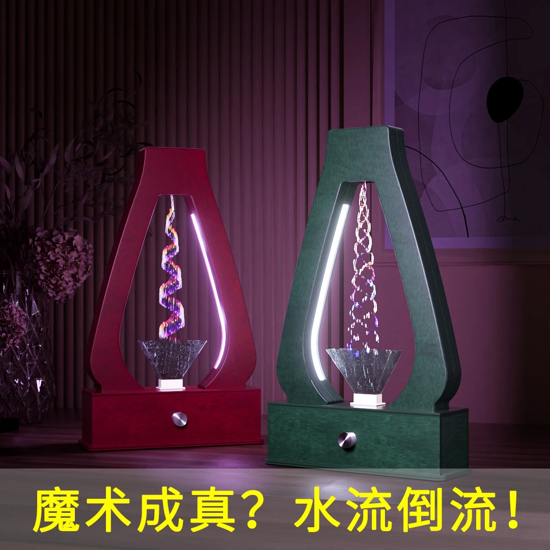 

Lava Red Magic Water Flow Lamp Desk Ornaments Aquarius Relieve Stress Decor Anti Gravity Water Drop Night Light Healing Gifts