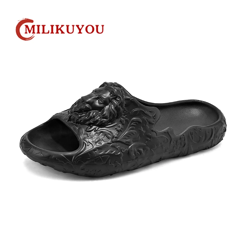 Slipper Summer Men Domineering Non Slip Bathroom Shoe Male Women Casual Comfortable Platform Slipper Conspicuous Soft Beach Shoe