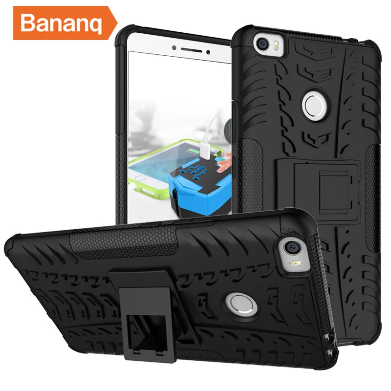 

Bananq ShockProof Armor PC Plastic Case For Xiaomi Max 2 3 Stand Phone Cover