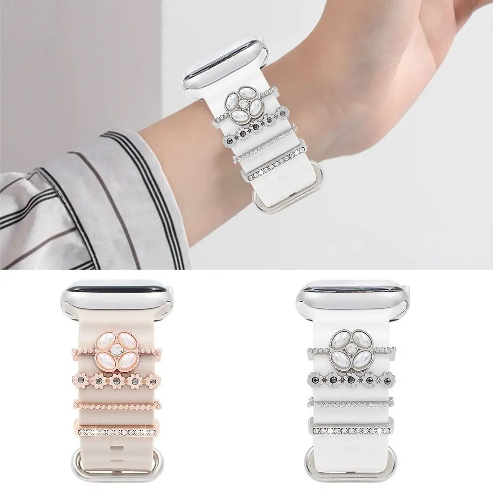 

Bracelet Watch Band Ornament New Metal Diamond Decorative Ring Brooch Wristbelt Charms Strap Accessories