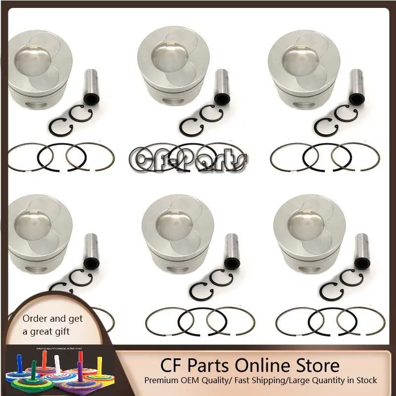 Новинка 6 комплектов комплект поршней STD с кольцом 13216-1181 подходит для двигателя