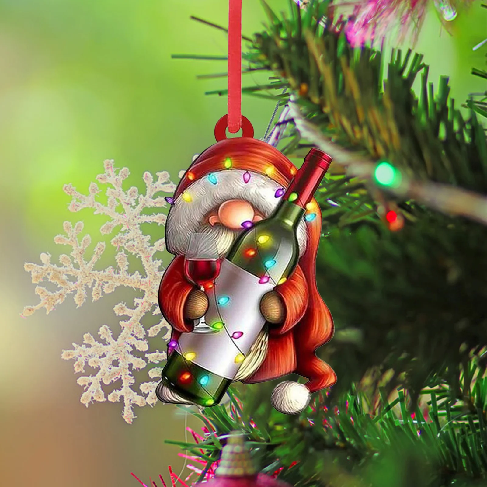 Crystal Acrylic Snowman Pendant Christmas Santa Claus For Window Wall Ornament Living Room Decoration Home Decor |