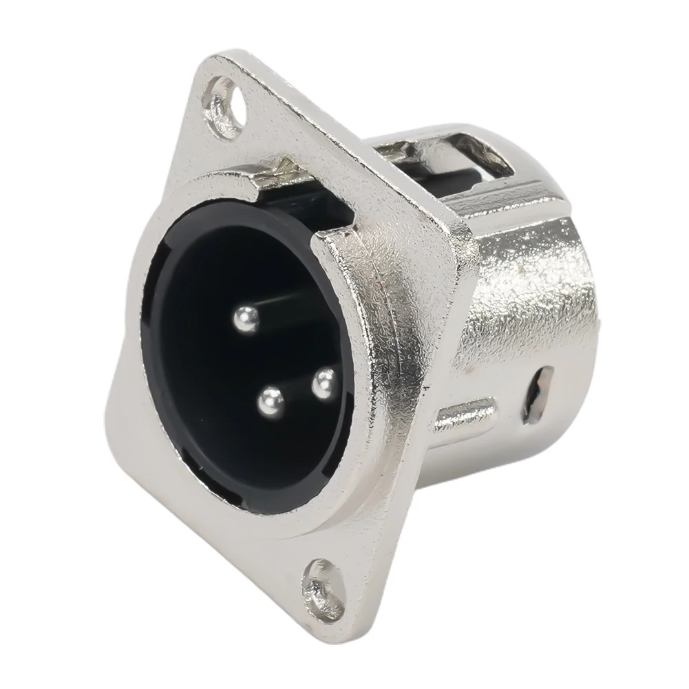 

XLR разъем «папа-мама», серебристый, металл, комплект из 1 штуки