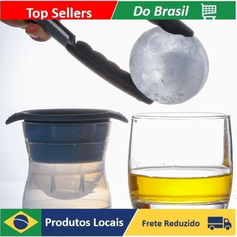 

Forma De Gelo Redonda Esférica Molde Bola Silicone Esfera Bebida Faça Guloseimas De Verão