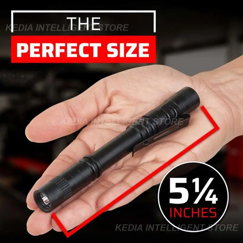 

S100 LED Pocket Pen Light- 2 Small, Compact Flashlights With Clip For Tight Spaces, Police Inspection, Nurses & Use
