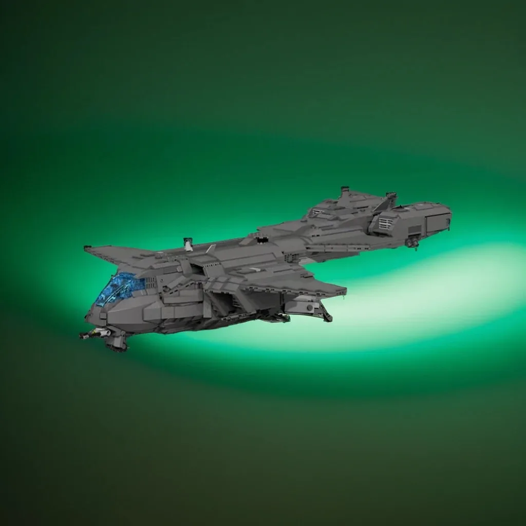 Фото 3703 детали MOC Halo Pelican Dropship Creator, модель из строительных блоков, рождественский подарок, конструктор, образовательная игрушка, для сборки и демонстрации. №1
