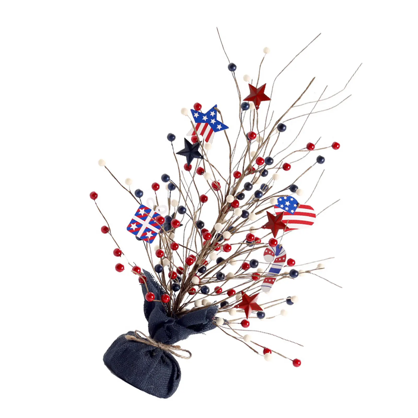 

Independence Day Tree Decor Reusable Bright Colors Ornament Gift for Your Family and Friends