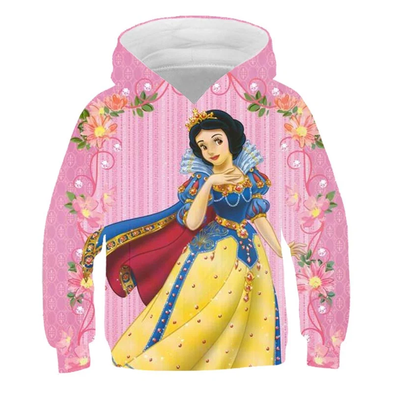 

Fashion Children Snow White Hoodies Spring Autumn Girls Casual Hoodies Sweatshirts Kid's Disney Series Hoodies Sweatshirt Tops