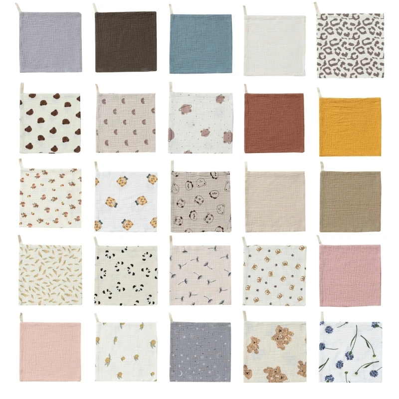 

Cotton Babies Bib Solid High-absorbent Saliva Towel Newborn 4-layer Face Towel