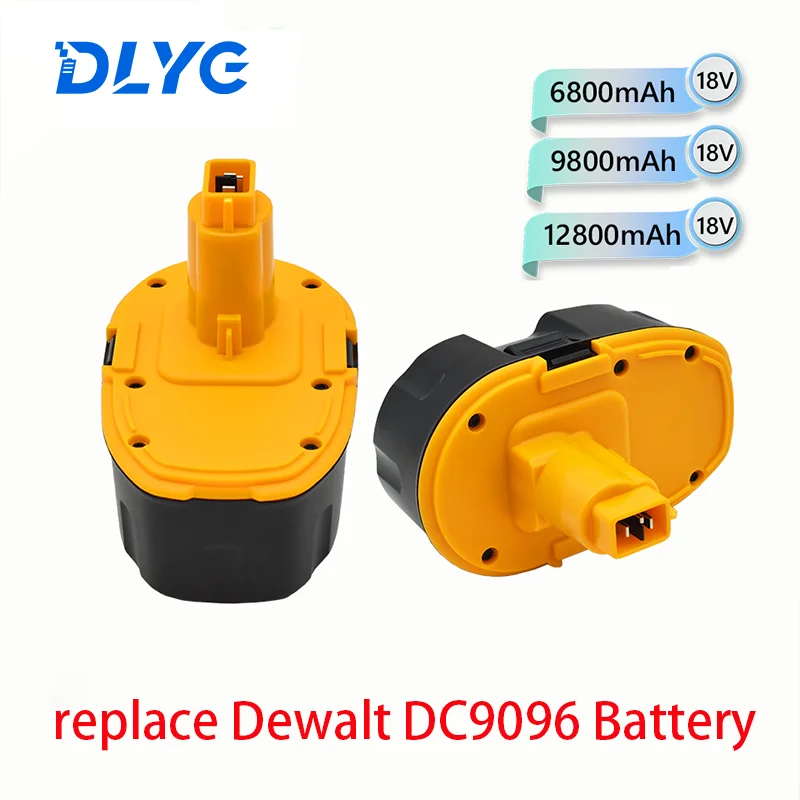 

18V 12.8Ah Ni-MH Replacement Battery for DC9096 DE9039 DE9095 DW9098 DE9503 DW9096, Electric Drill Power Tool