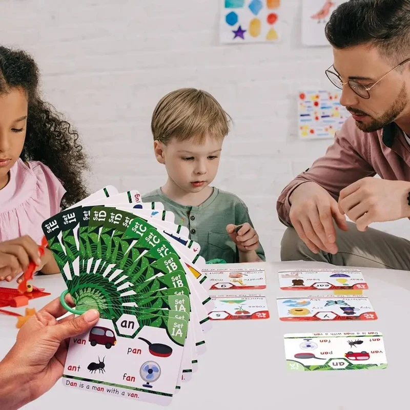 Phonics Sight Words Flash Cards Learn To Read CVC Blends Digraphs Long Vowel Sounds Games For First Second Grade