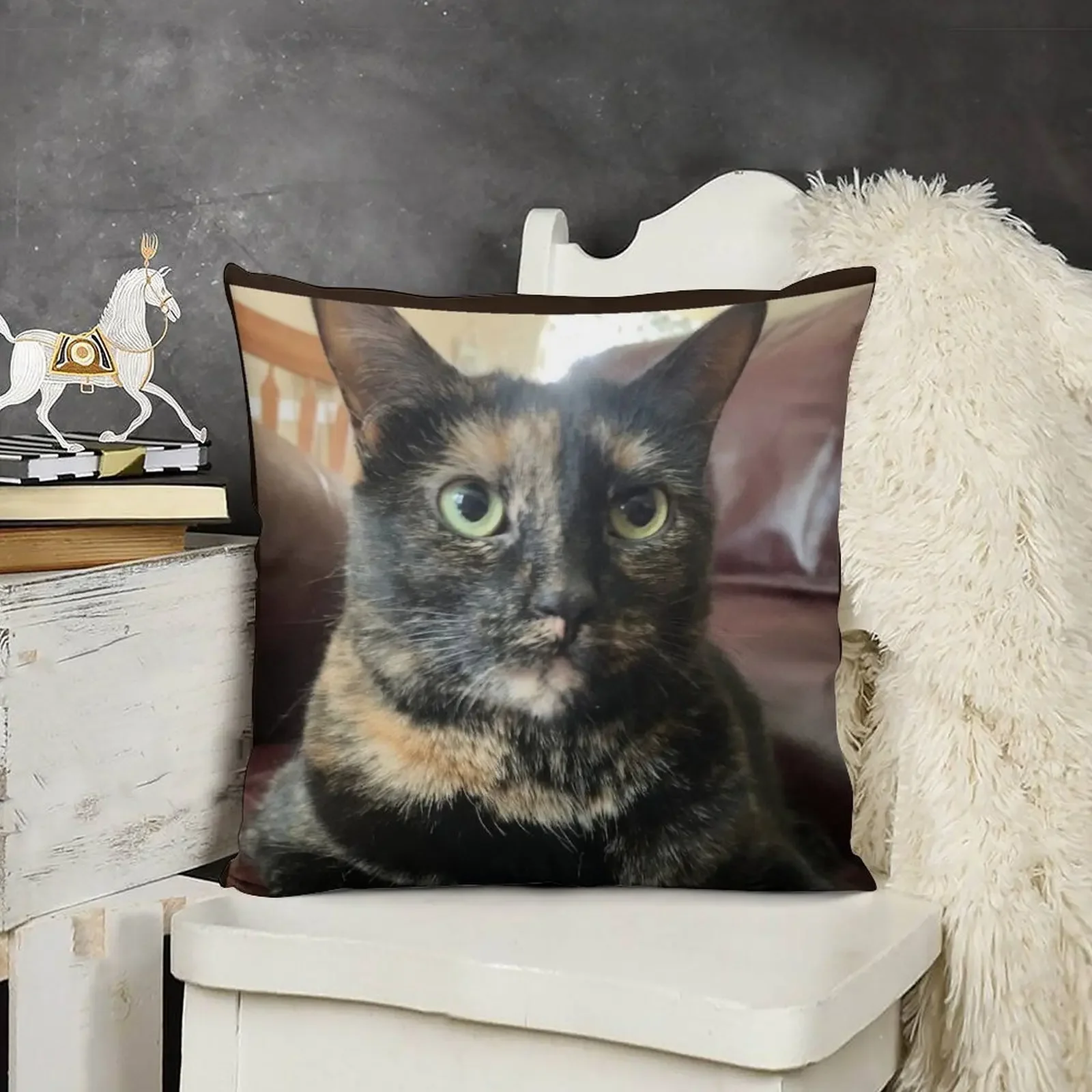 Подушка с изображением кошачьего лица декоративная подушка роскошные диванные