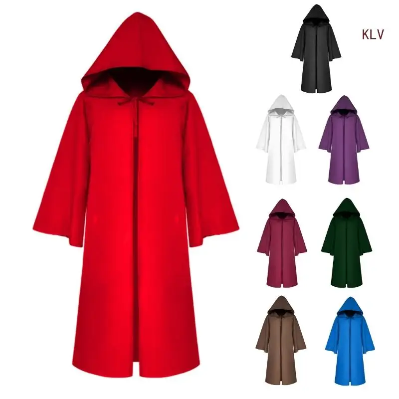 

Unisex Cloak Adults Halloween Cape Vampires Robe Cosplays Costume Fancy Dress Party Wizard Witch Mantle Magician Outfit 6XDA