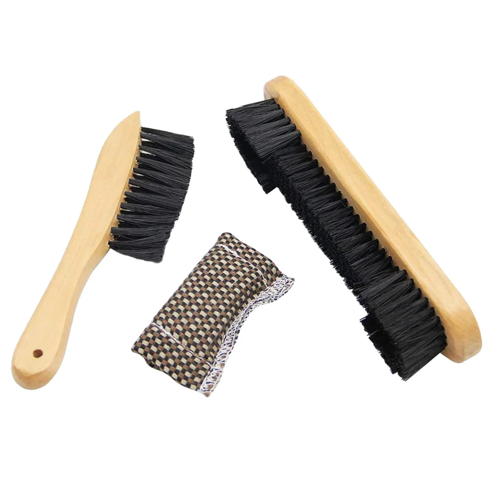 

3 Pcs Felt Kit Wipe Rod Cover Rail Brush Pool Table Cleaner Billiards Snooker Bamboo