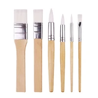 6 pieces paint brushes set multi shape nylon hair art brushes markers for acrylic painting watercolor gouache brushes