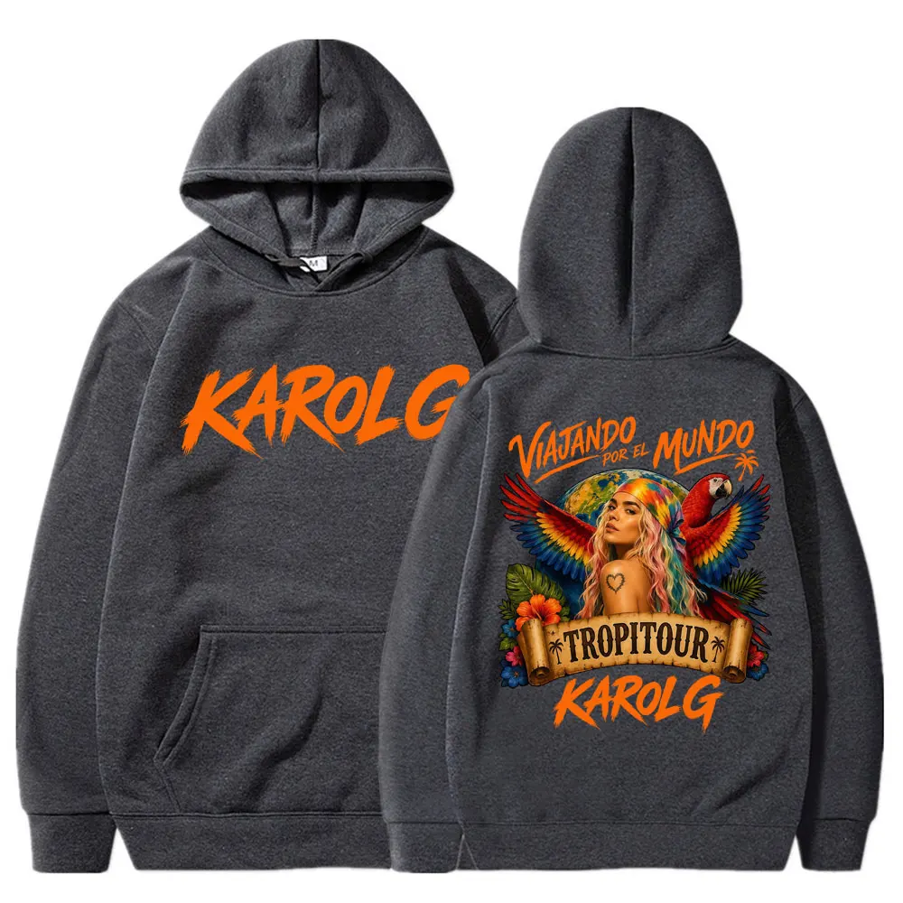 Худи Karol G Tropicoqueta Tour Album 2026 для мужчин и женщин, популярные модные толстовки, оверсайз, повседневная флисовая спортивная одежда, подарки для фанатов. (art.: 3920dd01c2534) - 3920dd01c2534