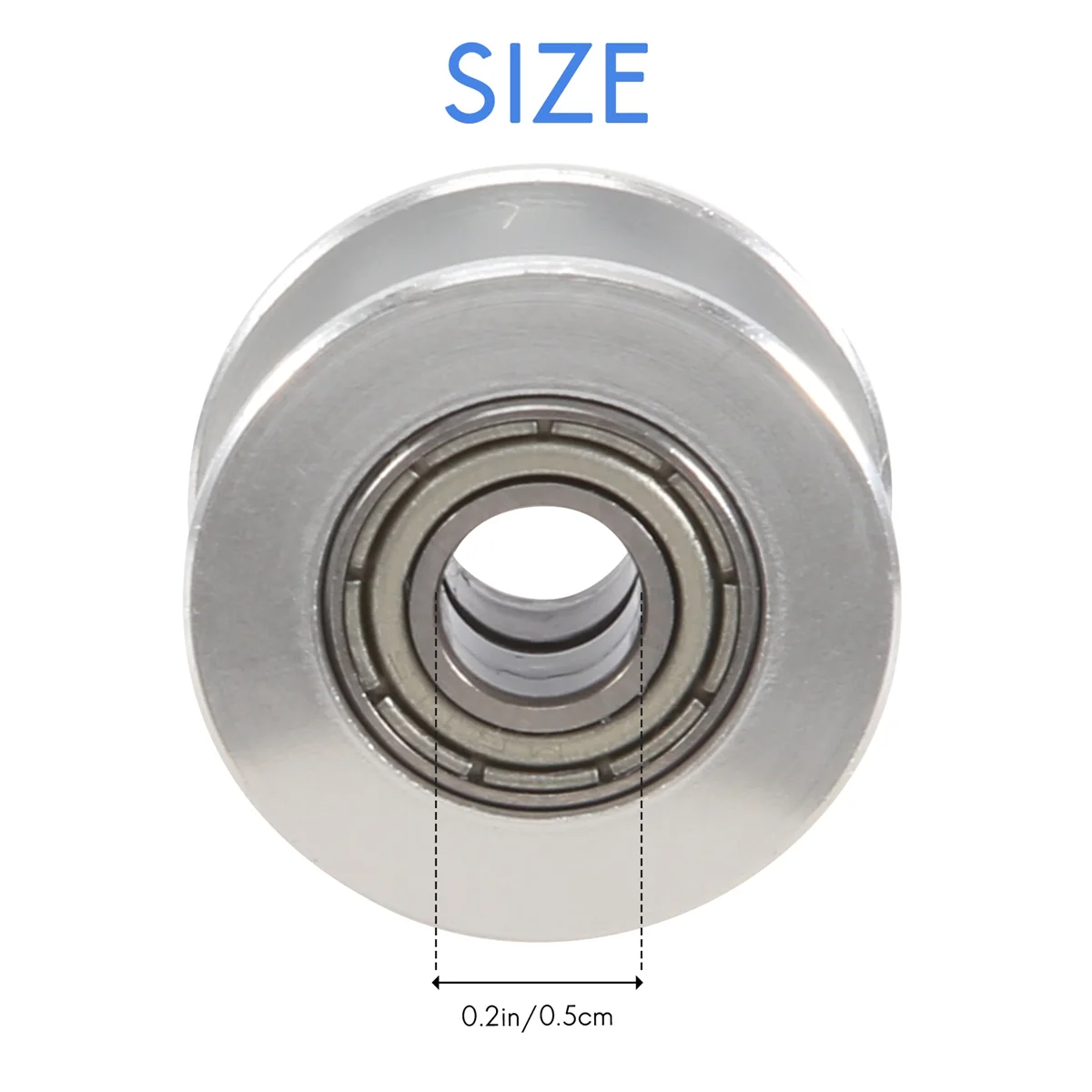 

GT2 20 Toothless Bore 5mm Aluminum Timing Belt Idler Pulley For 3D Printer 6mm Width Timing Belt (Pack of 10Pcs)