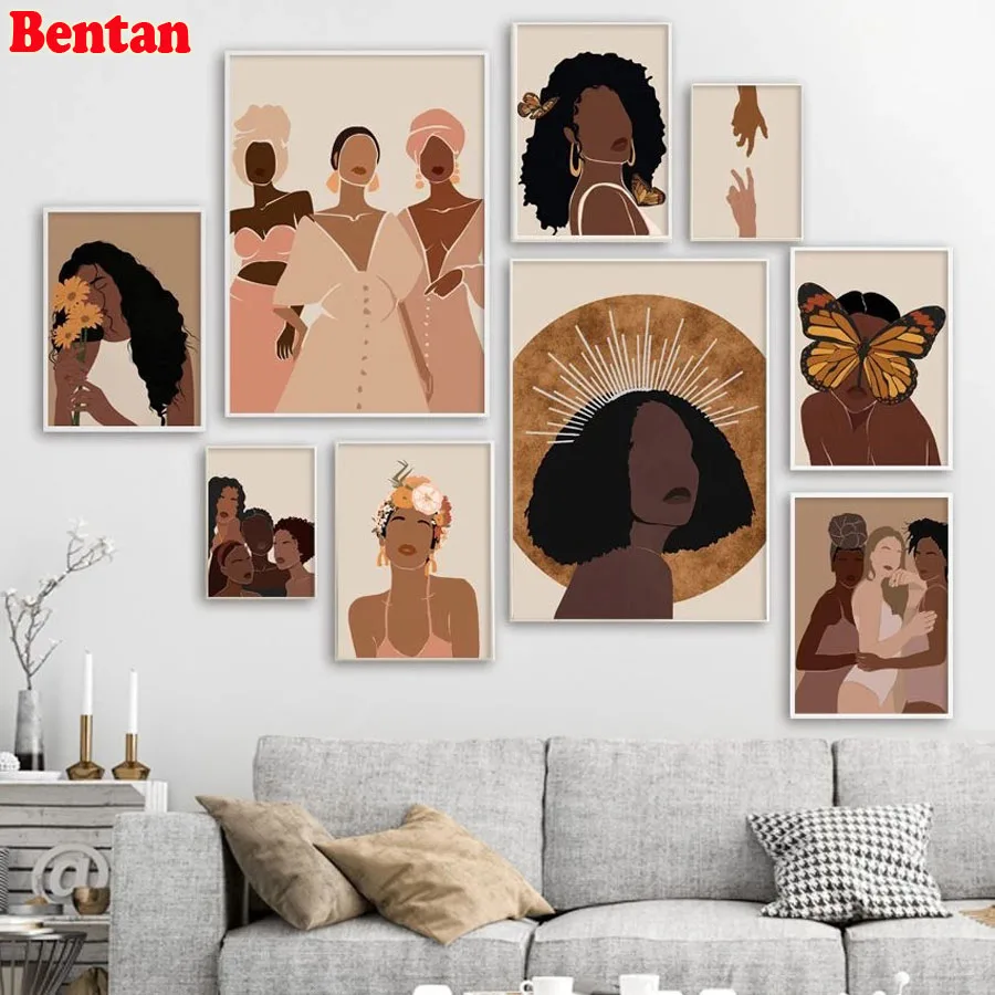 

5D алмазная живопись Гербера, Бабочка, черная африканская девушка, абстрактное искусство, алмазная вышивка, домашний декор