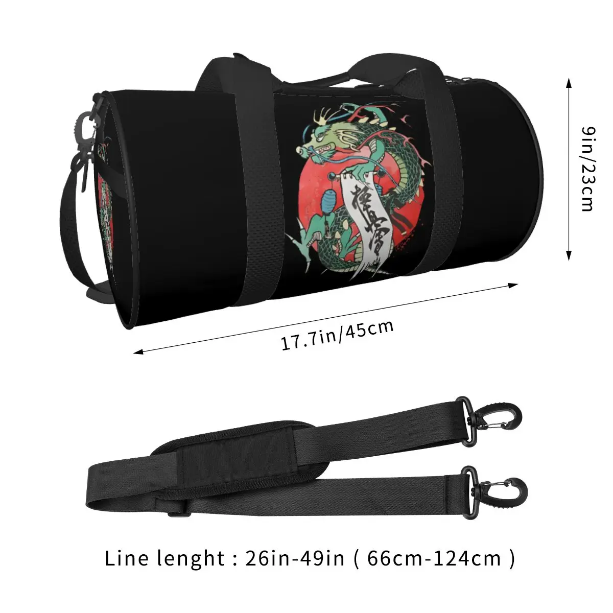 Спортивные сумки Kyokushin Shodan Dragon вместительная спортивная сумка для выходных