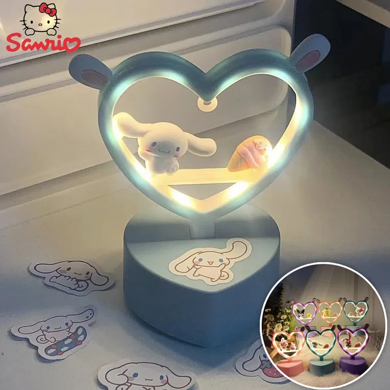 Ночник Hello Kitty Sanrio Cinnamoroll Melody Kuromi детская светящаяся настольная лампа с героями