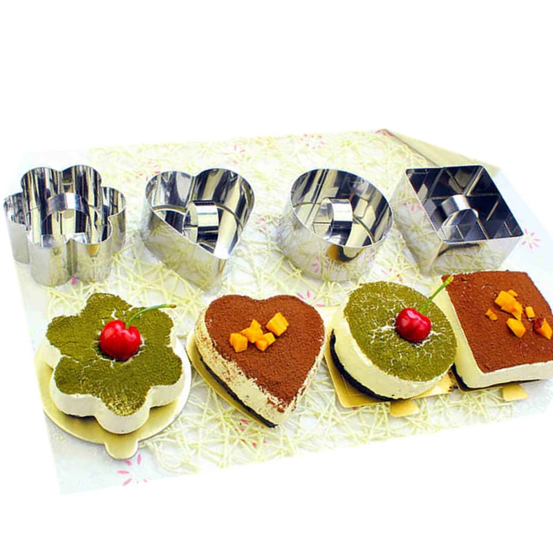 

Stainless Steel Mousse Cake Ring Mold Layer Slicer Chef Knife Baking Mold Pastry Tool Fluffy Pancake Salad Baking Tips Tools