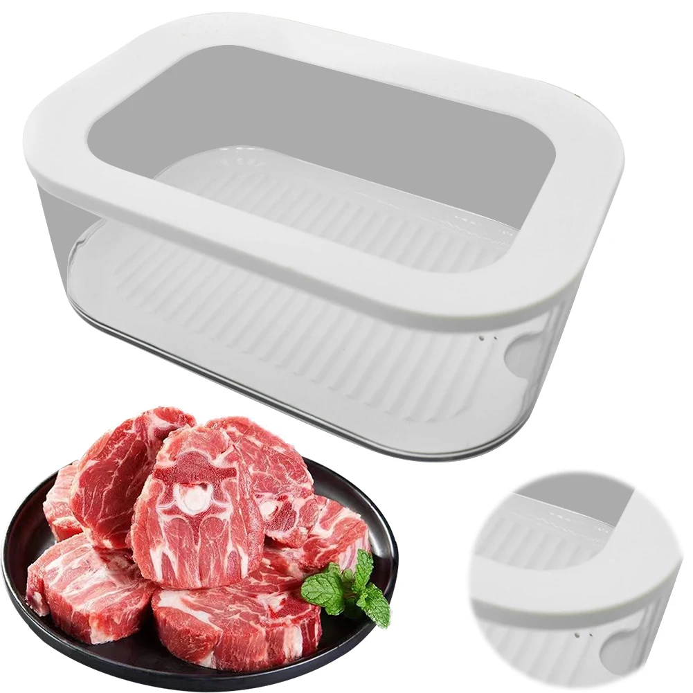 Герметичная коробка для пищевых продуктов с крышкой. Ящик хранения продуктов.
