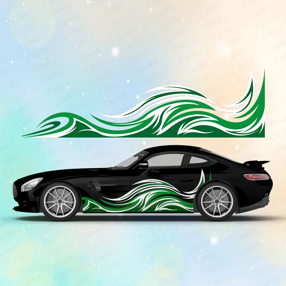 Нерегулярный изогнутый дизайн большие автомобильные наклейки и на кузов
