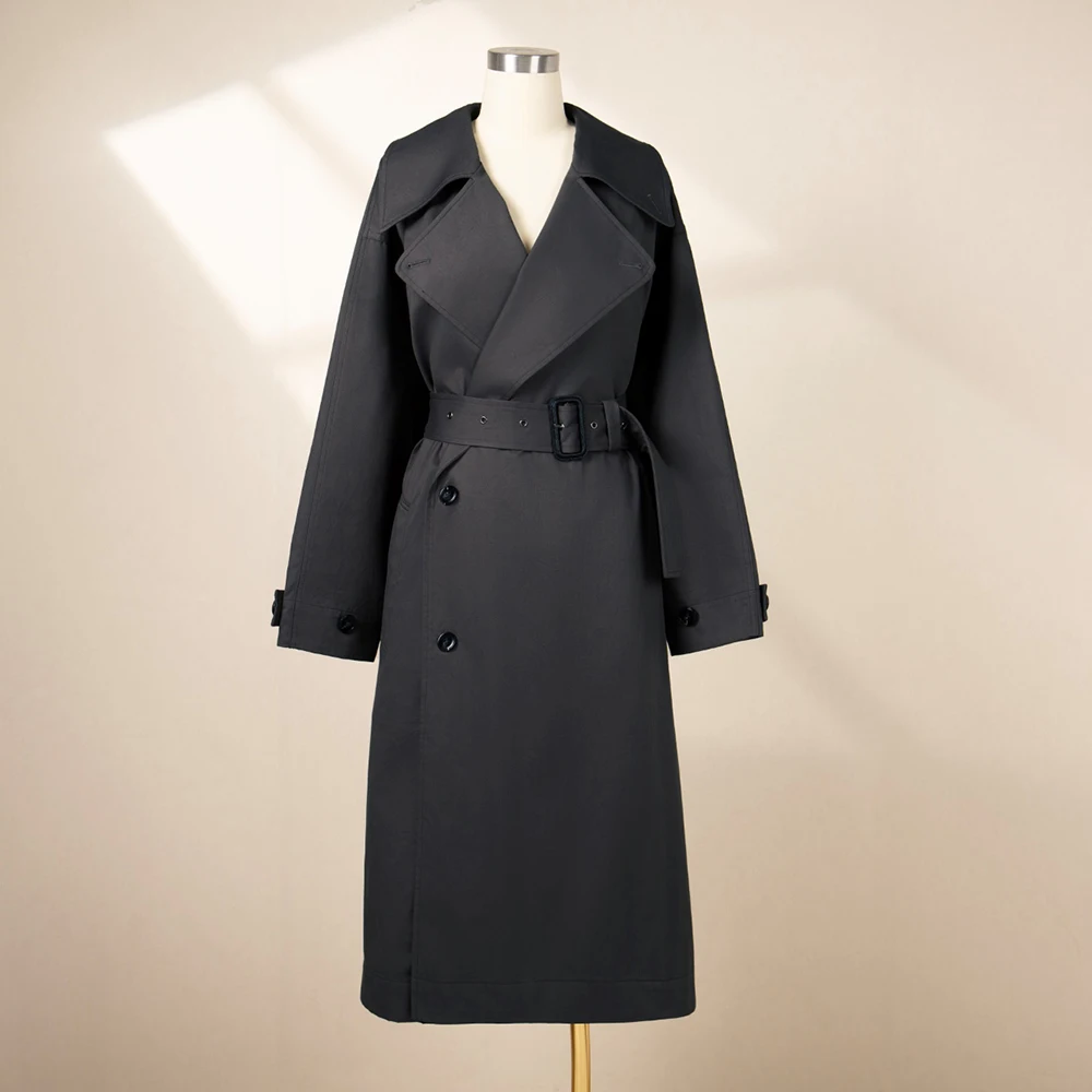 Женское пальто из смеси хлопка Y2k корсет с поясом темперамент элегантное