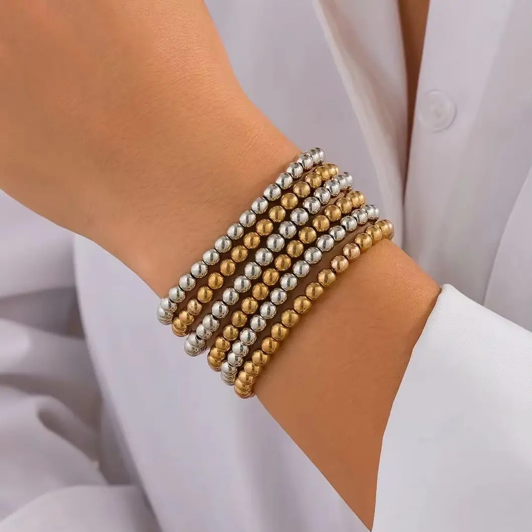 Ingemark 6 шт./компл. ретро-готические разноцветные эластичные браслеты из бисера для