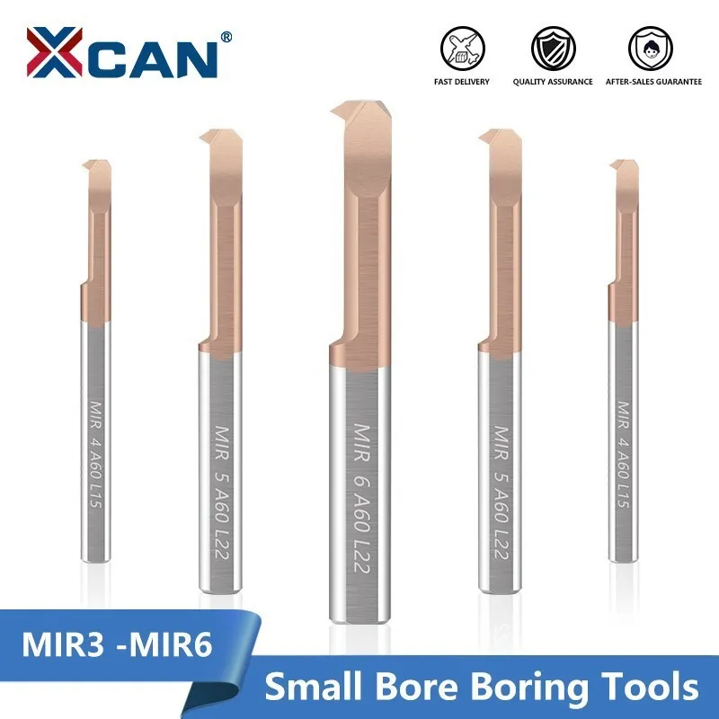 

XCAN CNC Integral Carbide Internal Boring Cutter Small Bore Boring Tool of Lathe MIR3 MIR4 MIR5 MIR6 A55 A60
