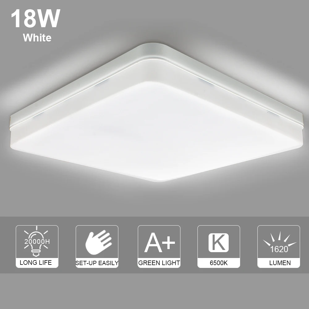 

Led Square/Round Modern Ceiling Light AC85-265V White/Warmwhite Led Chandelier 9/18/24/36W Corridor Bedroom Lamp 10mm Ultrathin