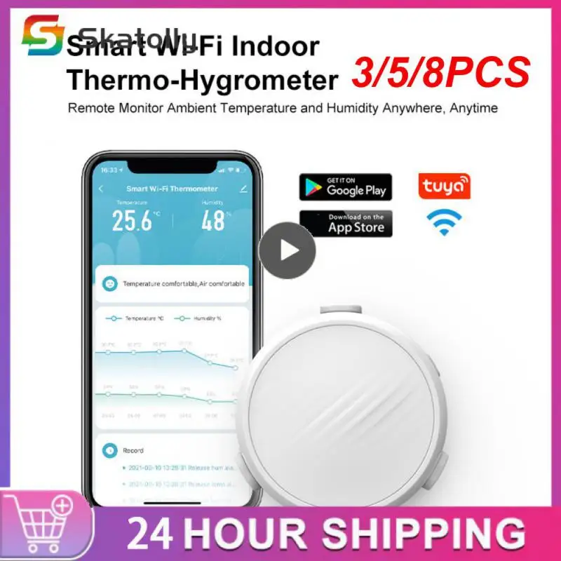 

3/5/8PCS Multifunctional Electronic Temperature And Humidity Sensor Fast And Accurate Wifi bluetooth-compatible