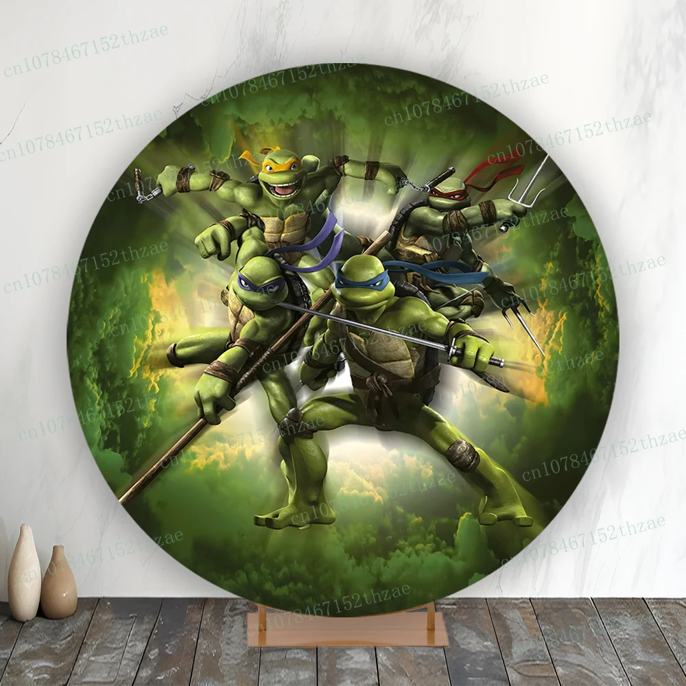 Подростковые Черепашки-ниндзя Фотофон на день рождения детский душ круглый фон