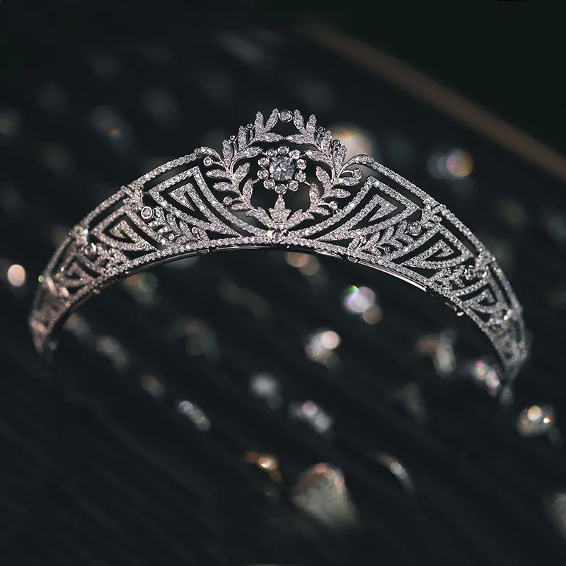 Diverse Silver Color Crystal Crowns Diadem Bride Tiaras Luxury Cubic Zirconia Crown Headpieces Wedding Hair Jewelry Accessories images - 6