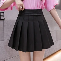 women high waist pleated skirt y2k summer casual kawaii a line plaid black tennis japanese school uniform mini skirts for girls