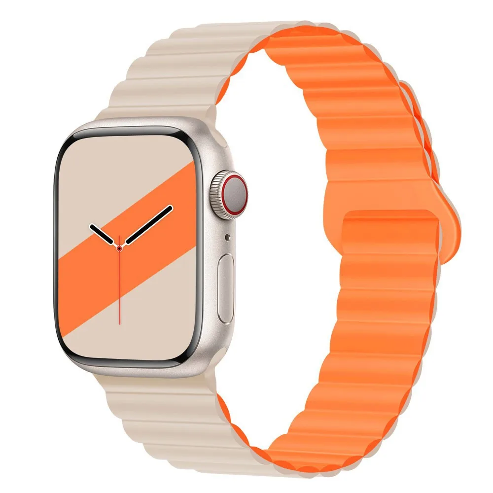 Magnetic strap For Apple watch band 38mm 40mm 41mm 42mm 44mm 45mm 49mm Silicone slim solo Loop iwatch 12345678